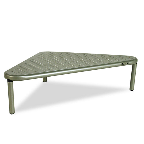 Allsop Metal Art Corner Stand, 20" x 11.5" x 5", Pewter, Supports 40 lbs