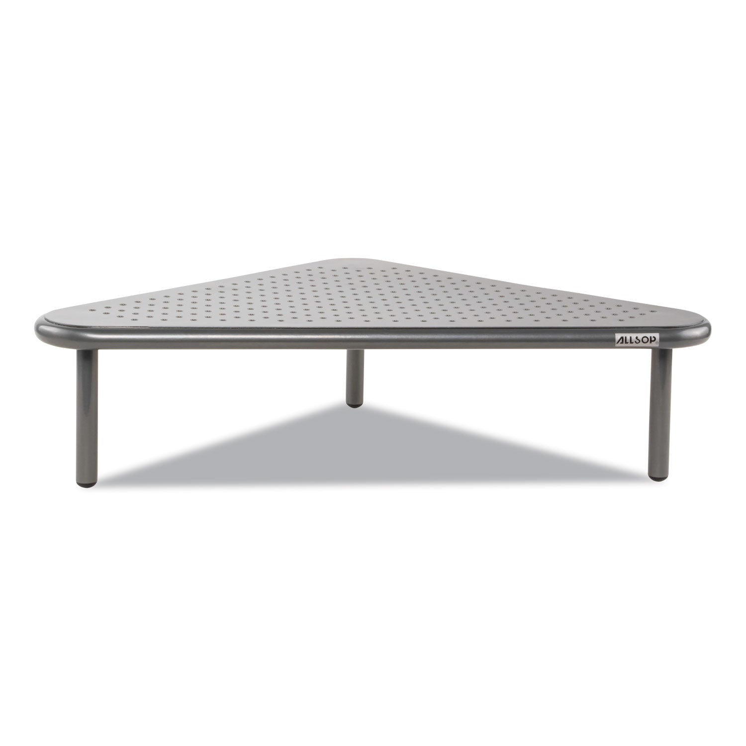 Allsop Metal Art Corner Stand, 20" x 11.5" x 5", Pewter, Supports 40 lbs